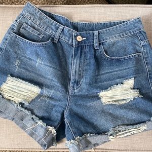 NWOT Distressed Shorts (30” in waist)